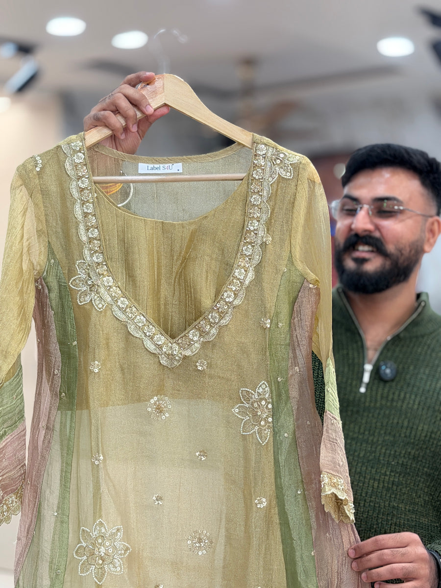 Multi - Paneled Sheer Anarkali Kurta