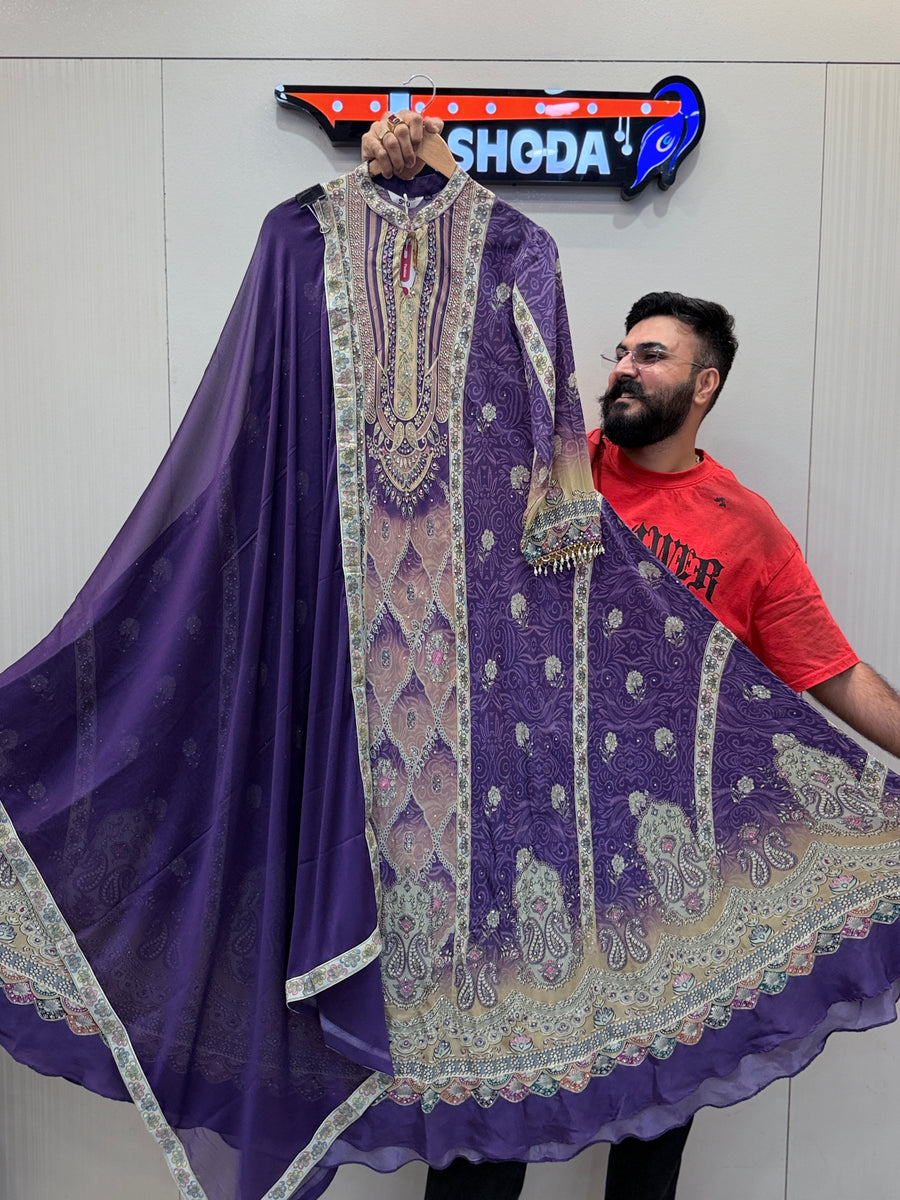 Flaired Anarkali One Piece