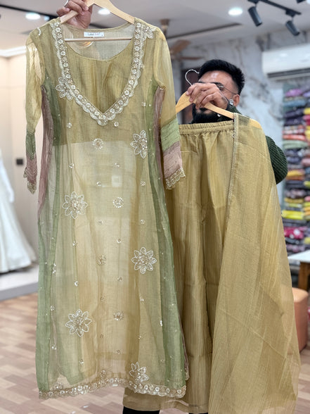 Multi - Paneled Sheer Anarkali Kurta