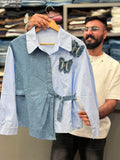 One side Denim Top